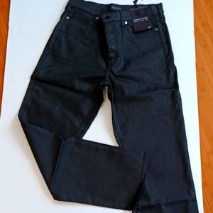 NWT Banana Republic Coated Black Straight Jeans, oversized, Sz. 29